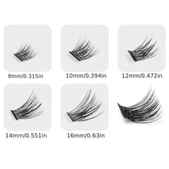 Mixed C/D Curl Lash Clusters 12 Rows