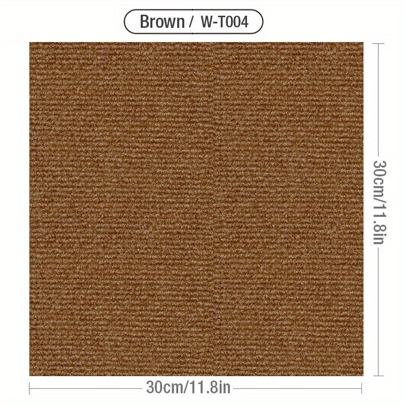 10pcs Adhesive Floor Mats Easy DIY Non Slip Soft Tiles Washable Indoor Office