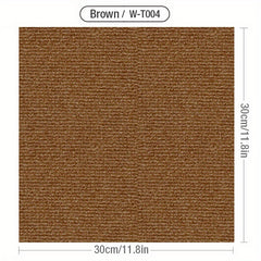 10pcs Adhesive Floor Mats Easy DIY Non Slip Soft Tiles Washable Indoor Office