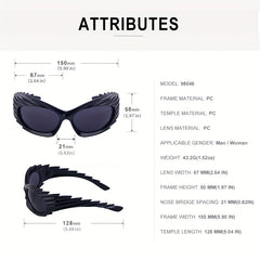 Men's Vintage Hedgehog Sunglasses for Outdoor Hiking Traveling
