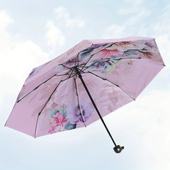 Double Sided Printed Sunshade Umbrella UV Protection Waterproof Windproof