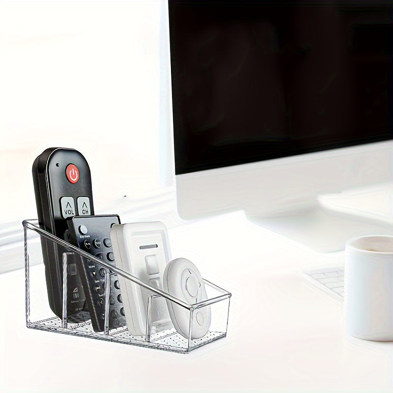 Transparent Acrylic Remote Control Holder for Organizing Makeup Brushes, Pens