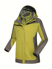 Women's 3 in 1 Hooded Jacket Fleece Lined Ski Jacket