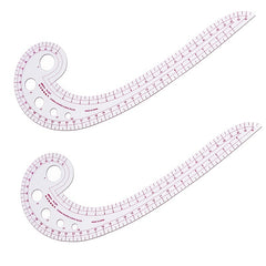 2pcs Soft Plastic Comma Curve Ruler Sewing Tool Quilting Thread Crochet Ruler