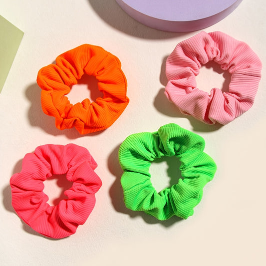 Colorful Candy Scrunchies Women Hair Ties Vintage Accessories