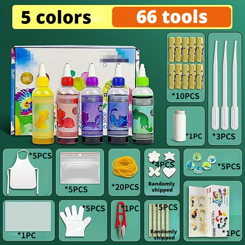 5 8 Colors Tie Dye Kit DIY Crafts & Arts