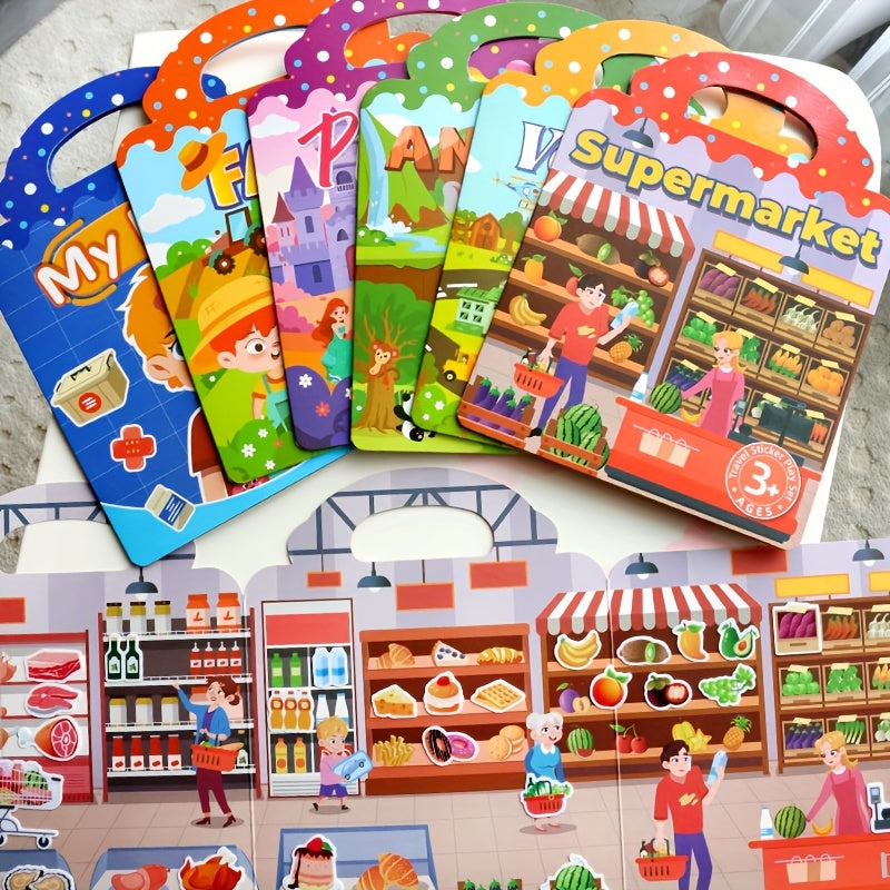 Kids DIY Sticker Books - Jelly Stickers Quiet Activity Toy