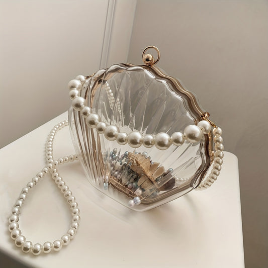Clear Acrylic Shell Shaped Bag Crossbody Purse