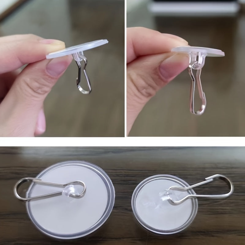50pcs Ceiling Transparent Strong Self Adhesive Hook Christmas Storage DIY Decor