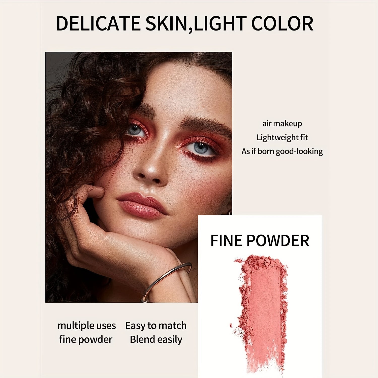 8 Blush Contouring Powder Palette - Waterproof Matte Shimmer Powder