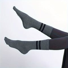 Toe Split Mid Tube Grip Socks Non slip for Yoga Pilates Ballet