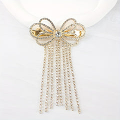 Rhinestone Barrette Glitter Tassel Hair Clip