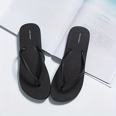 Women's Minimalist Flip Flops Open Toe Non Slip Flat Slide Shoes