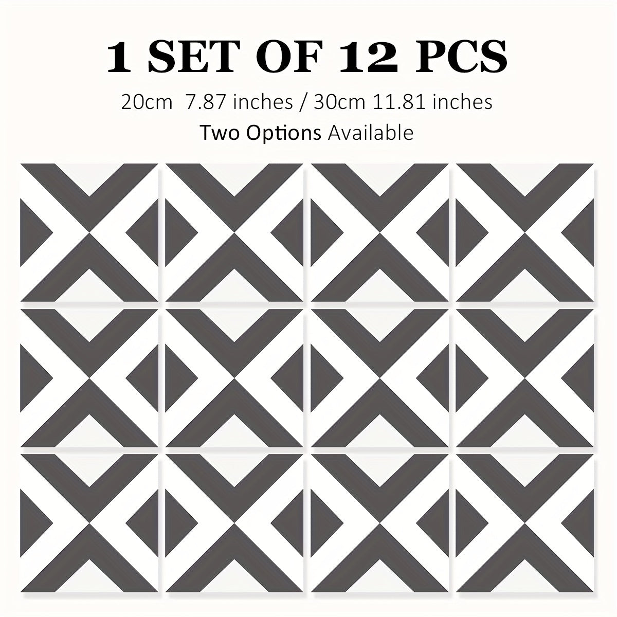 12pcs Moroccan Style Floor Stickers Waterproof Non slip Home Decoration Self adh