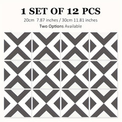 12pcs Moroccan Style Floor Stickers Waterproof Non slip Home Decoration Self adh
