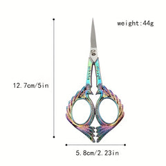 Vintage Peacock Scissors Stainless Steel Zinc Alloy Pointed And Sharp
