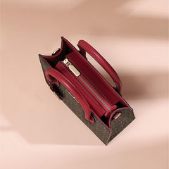 Letter Pattern Double Handle Bag Women's Shoulder Bag