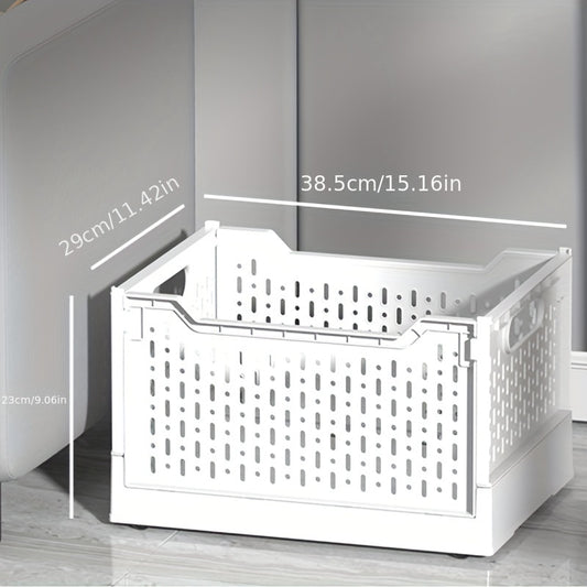 1PC Plastic Storage Basket Dormitory Toy Clothing Folding Box