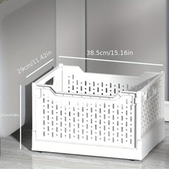 1PC Plastic Storage Basket Dormitory Toy Clothing Folding Box