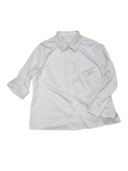  Button Up Blouse & Pants 2 Piece Set