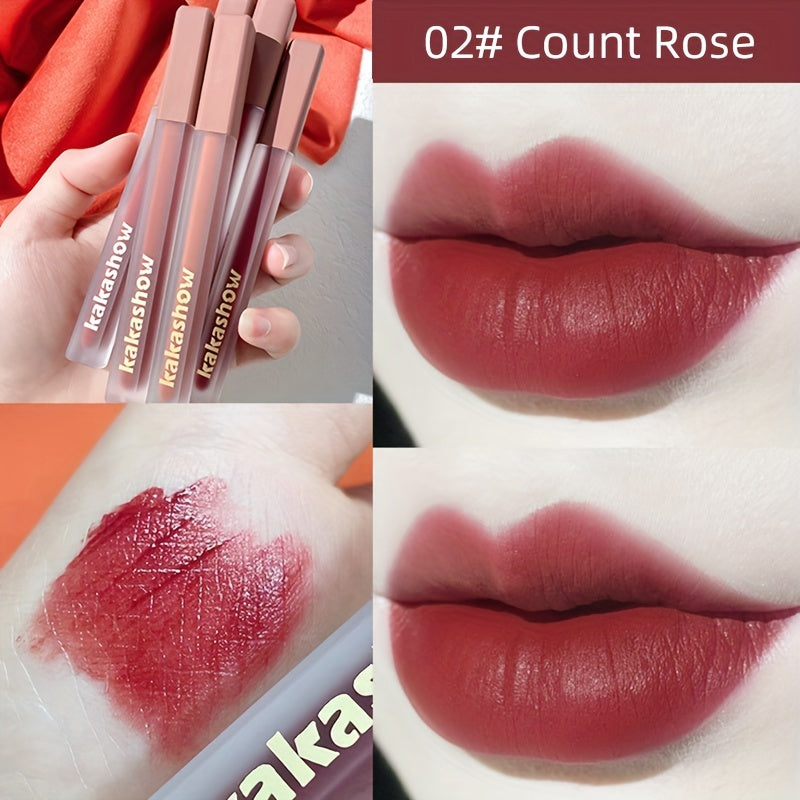 Pink Satin Lip Glaze Velvet Matte Brightening Lipstick