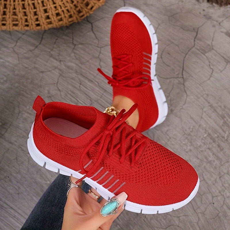 Women's Mesh Breathable Running Shoes Lace up Sneakers