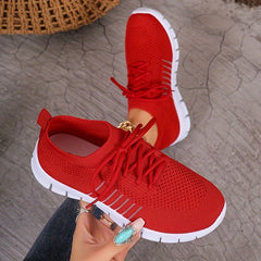 Women's Mesh Breathable Running Shoes Lace up Sneakers