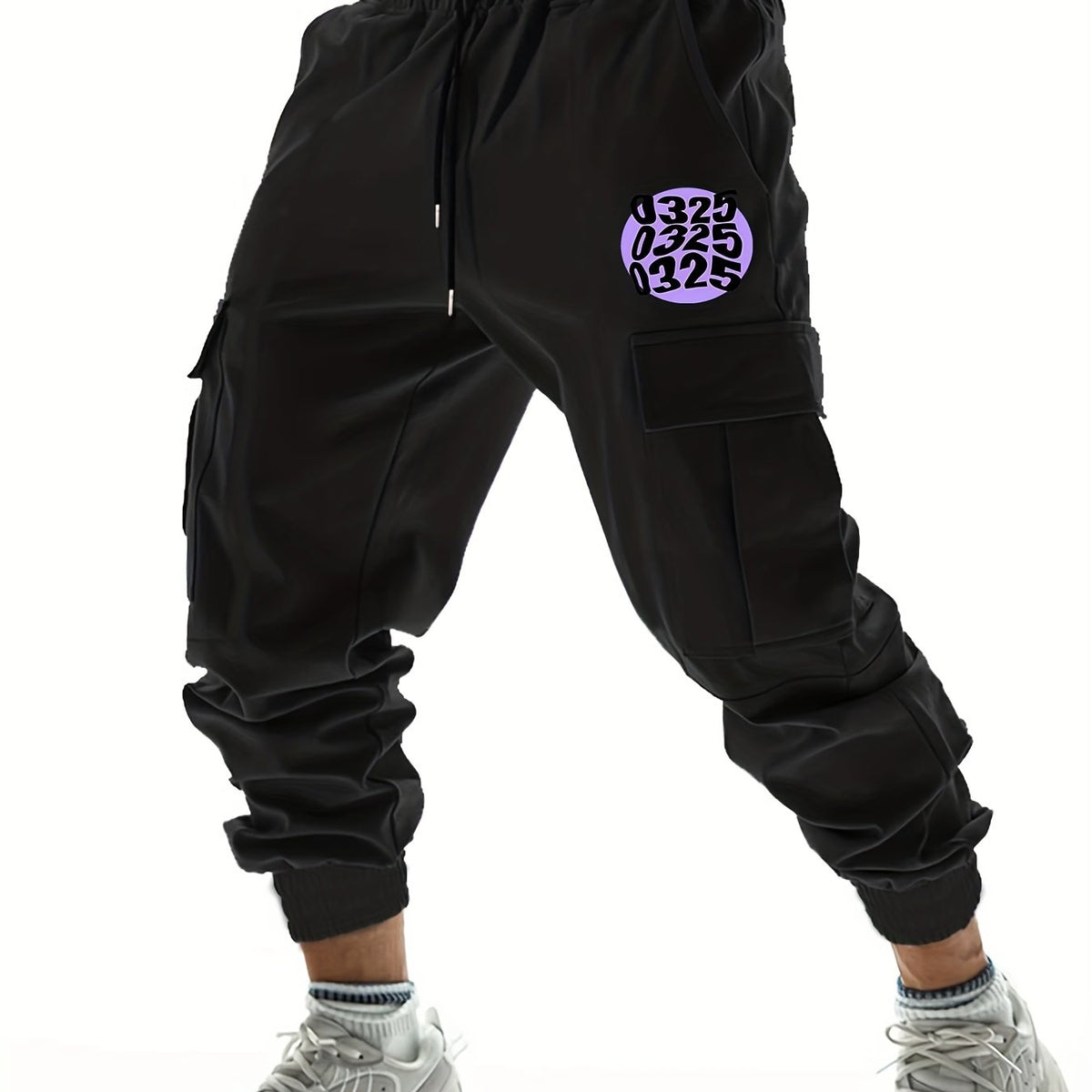 Stylish Print Casual Cargo Pants Men's Joggers Spring Summer