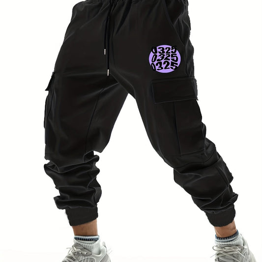Stylish Print Casual Cargo Pants Men's Joggers Spring Summer