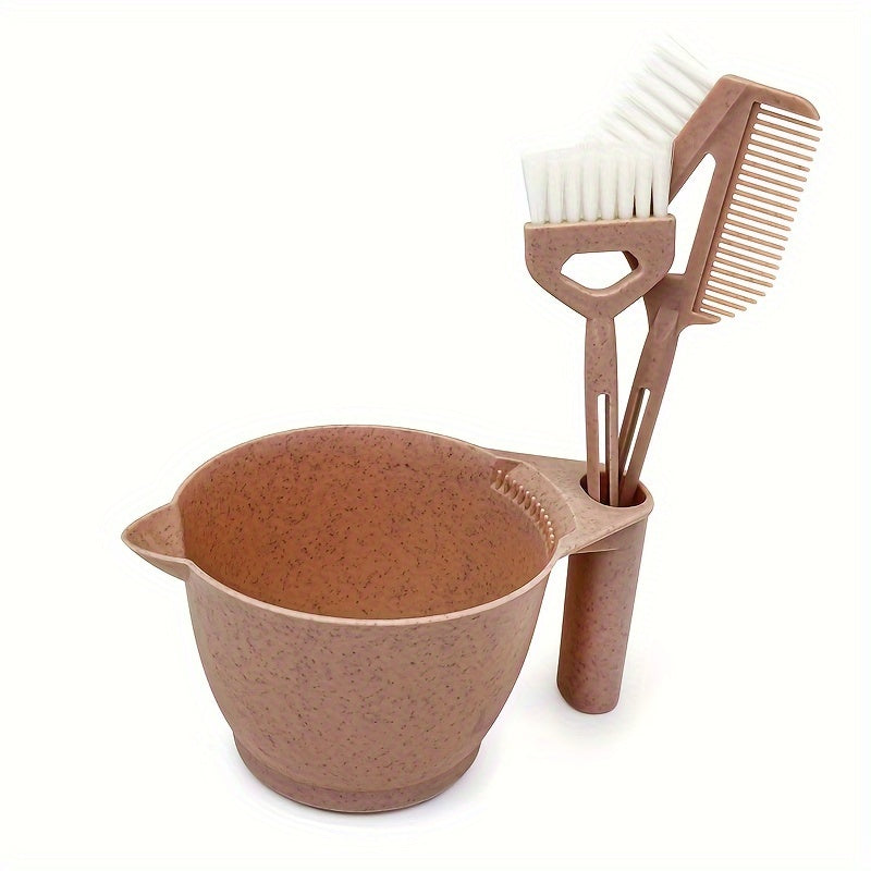 Eco-Friendly Wheat Straw Hair Dye Kit with Bowl and Brush