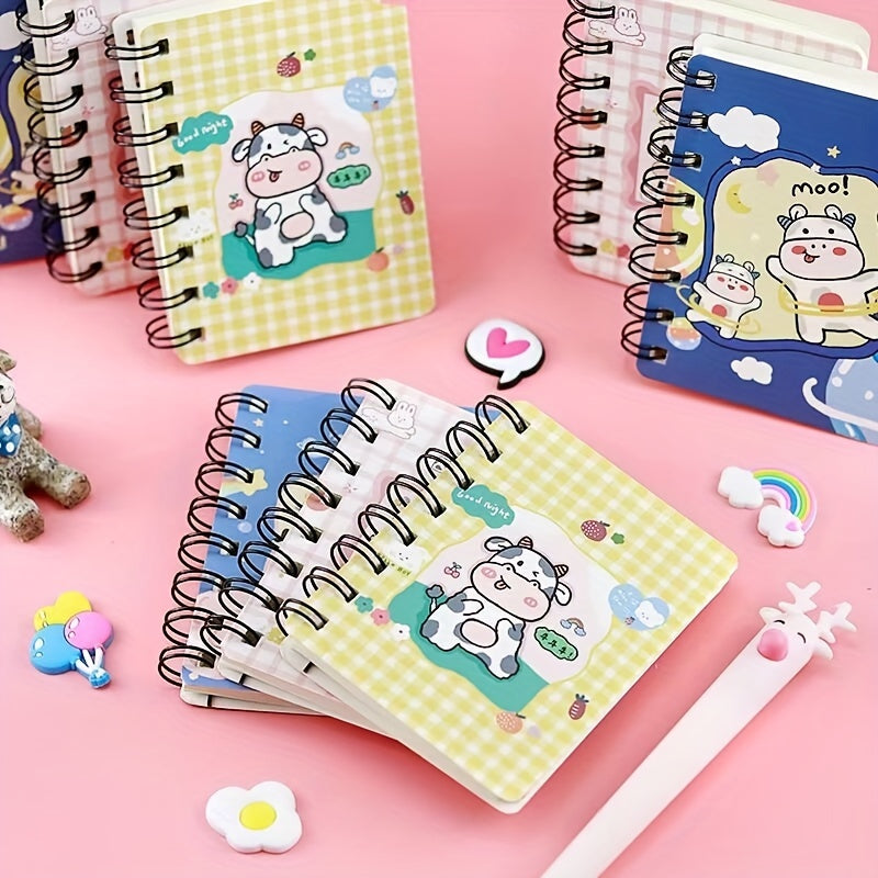 Cartoon Cow Coil Book Mini Spiral Notebook