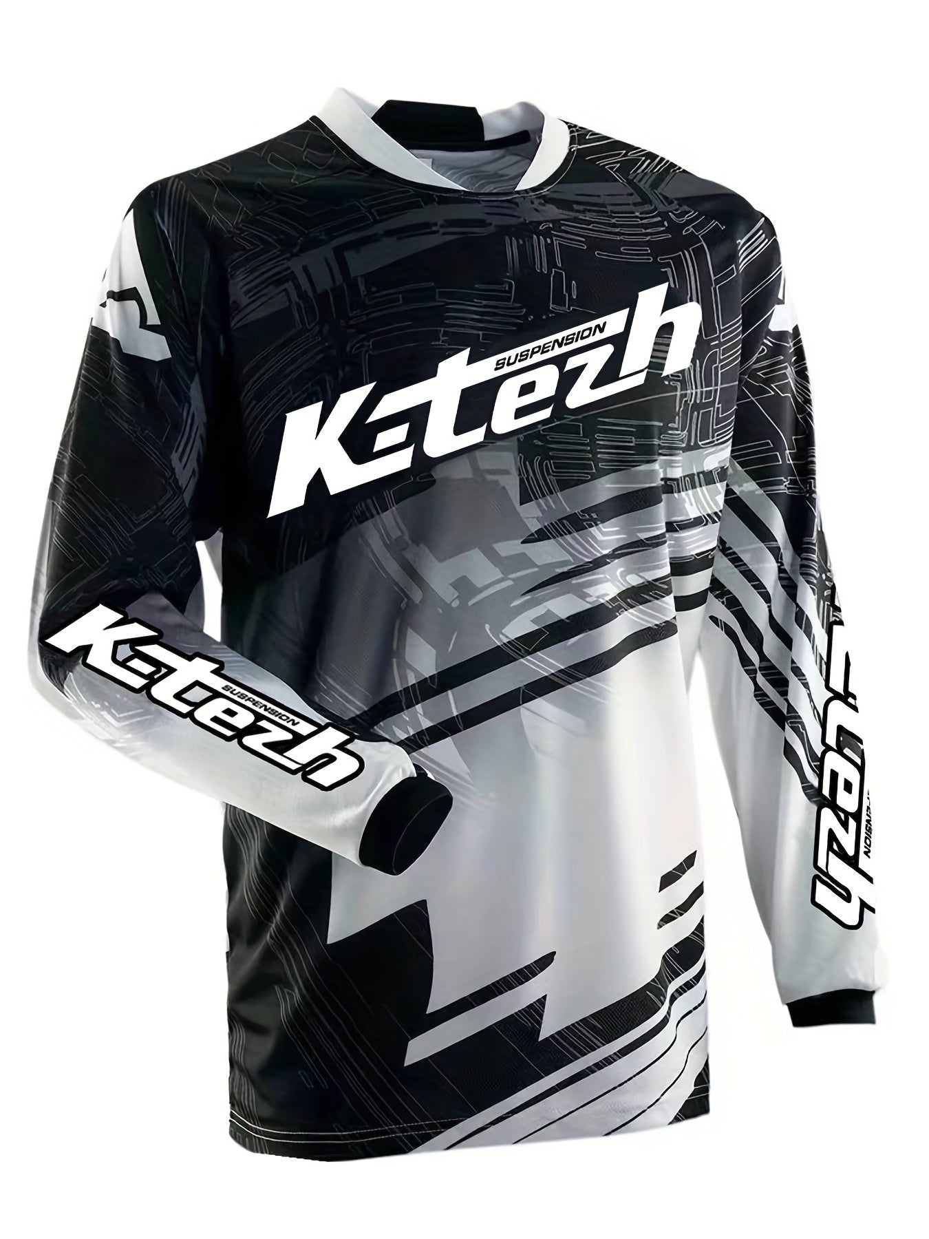 Men's Cycling Jersey Long Sleeves Moisture Wicking Shirt
