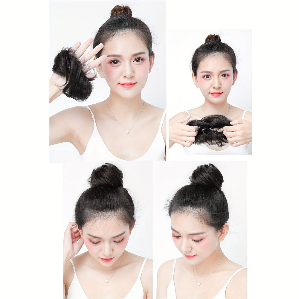 Messy Bun Hair Piece Synthetic Scrunchie Donut Chignon Updo for Women Wedding