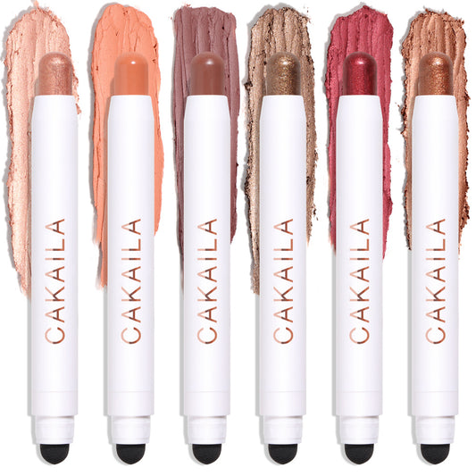 CAKAILA Waterproof Matte Pearly Eyeshadow Stick 6 Pack