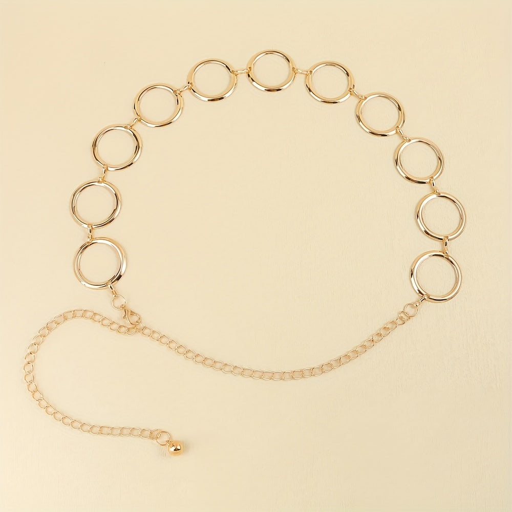 Golden Punk Hollow Out Chain Belt Vintage Metal Waist Chain