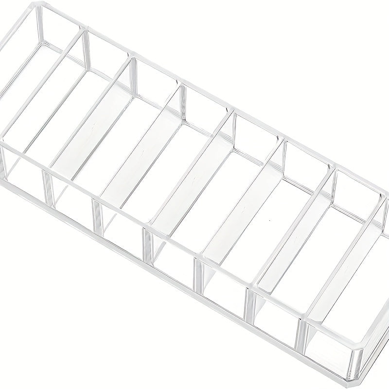 Clear Acrylic Makeup Organizer with 8 Compartments