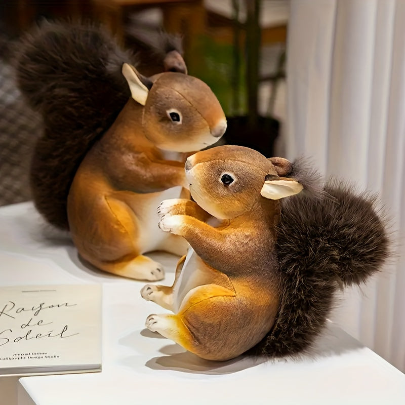 Simulation Squirrel Plush Toy Soft Stuffed Plush Animal Toy