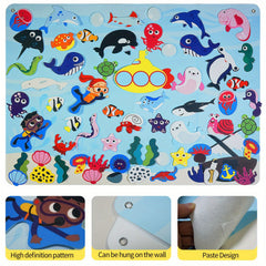 Interactive Farm & Underwater Felt Storyboard Set - Educational Activity Kit