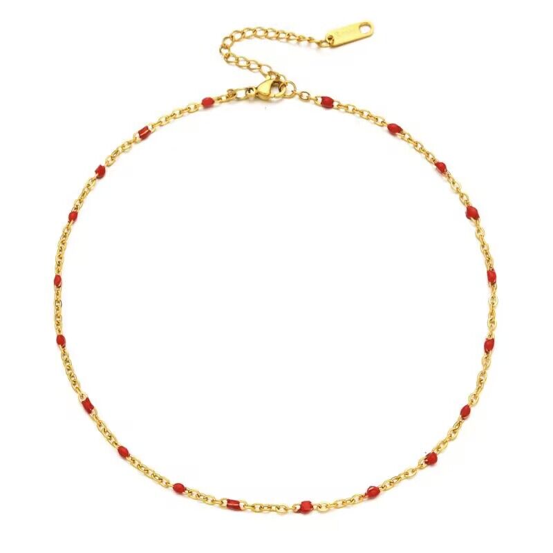 Stainless Steel Anklet Beaded Bells Charm Adjustable Foot Chain