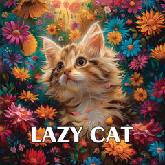 Lazy Cat Coloring Book for Adults 20 Pages Watercolor Paper