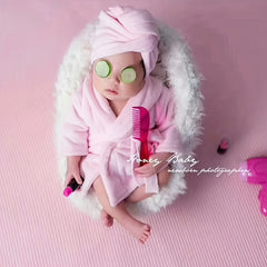 2pcs Baby Photo Bath Suit Thickened Bathrobe Prop