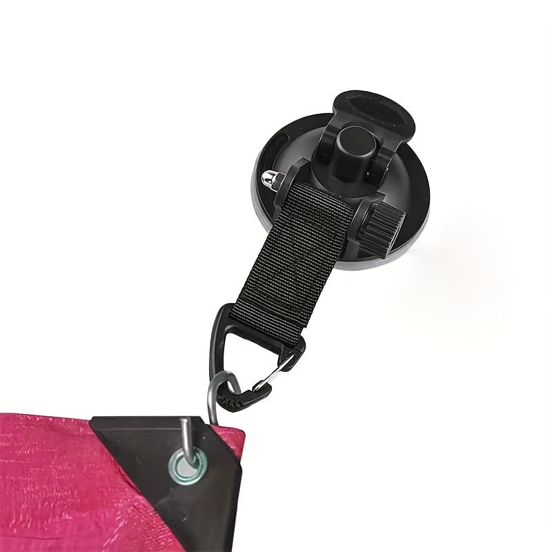Heavy Duty Suction Cup Anchor with Securing Hook for Camping Tarp