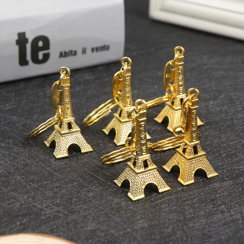 5pcs Eiffel Tower Keychain Pendant Souvenir Gift