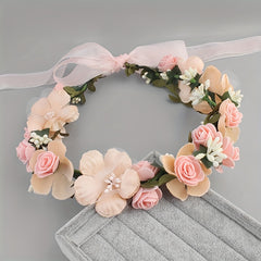 Fabric Garland Headwear Lace Flower Headband Summer Beach Headdress