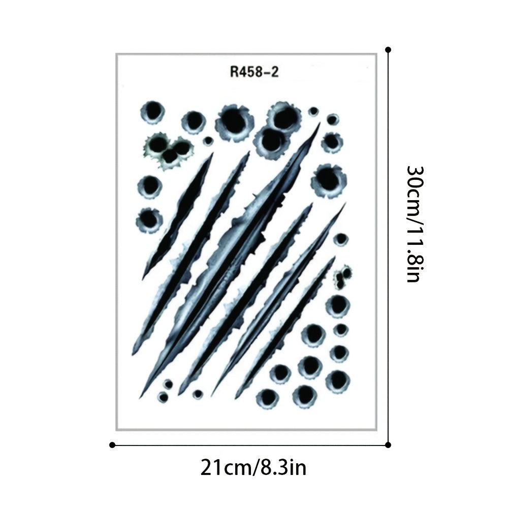 3D Simulation Bullet Hole Car Sticker Set