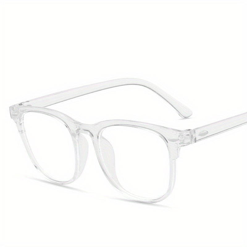 Classic Round Frame Flat Glasses Plastic PC
