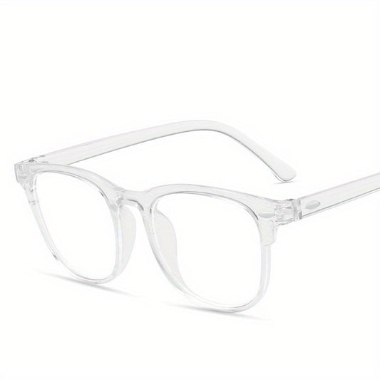 Classic Round Frame Flat Glasses Plastic PC