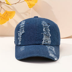 Retro Cowboy Ripped Baseball Cap Outdoor Sunshade Hat