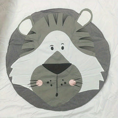 3D Animal Round Crawling Mat Baby Play Mat with Cotton Liner & Zipper