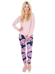 Floral Print High Waist Stretchy Leggings Skinny Long Length